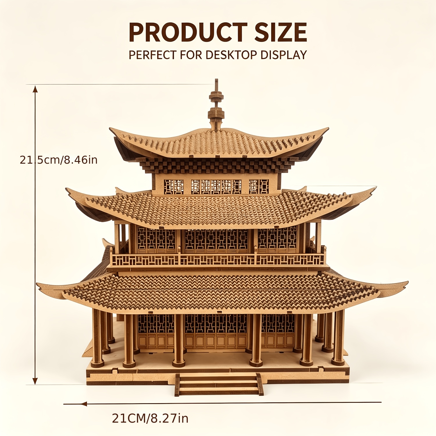 Large-Scale Traditional Chinese Ancient Tower 3D Wooden Puzzle